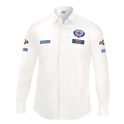 Herenshirt met Lange Mouwen Sparco Martini Racing Maat M Wit