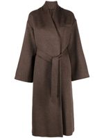 Claudie Pierlot manteau ceinturé à boutonnière croisée - Marron - thumbnail