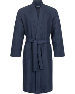 Morgenstern Morgenstern badjas Luca wafelstof Kimono 120cm Navy XL