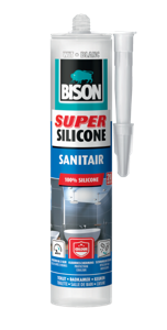 Super Silicone Sanitair Wit Koker 300 ml - Bison