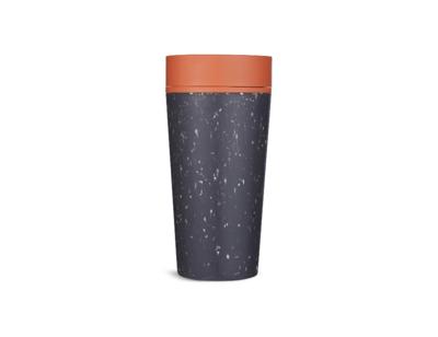 Circular&Co. Koffiebeker - circular cup - zwart/oranje - 340 ml