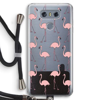 Anything Flamingoes: LG G6 Transparant Hoesje met koord