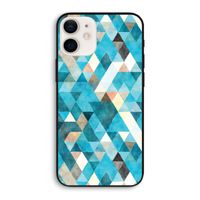 Gekleurde driehoekjes blauw: iPhone 12 Biologisch afbreekbaar hoesje