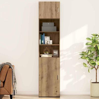 Wandkast artisanaal eikenkleurig 50 x 42.5 x 40 cm Bewerkt hout