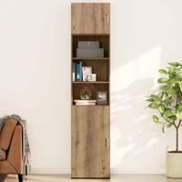 Wandkast artisanaal eikenkleurig 50 x 42.5 x 40 cm Bewerkt hout