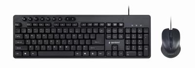 Gembird KBS-UM-04 toetsenbord Inclusief muis Universeel USB QWERTY Amerikaans Engels Zwart