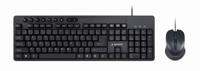 Gembird KBS-UM-04 toetsenbord Inclusief muis Universeel USB QWERTY Amerikaans Engels Zwart