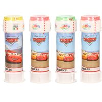 24x Disney Cars bellenblaas flesjes met bal spelletje in dop 60 ml voor kinderen - thumbnail