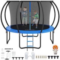 VEVOR tuintrampoline trampoline 86 cm ladderhoogte, indoor/outdoor kindertrampoline met 150 kg draagvermogen, trampolines 360° veiligheidsnet, schokabsorberend, outdoor trampolines voor kinderen en volwassenen