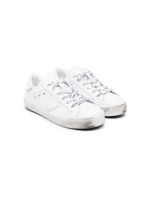 Philippe Model Kids baskets en cuir à empiècements - Blanc