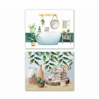 Schilderij DKD Home Decor Scandinavisch (50 x 1,8 x 40 cm) (2 Stuks)
