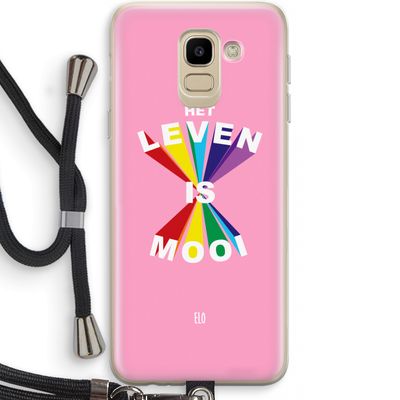 Het Leven Is Mooi: Samsung Galaxy J6 (2018) Transparant Hoesje met koord