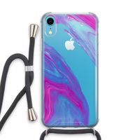 Zweverige regenboog: iPhone XR Transparant Hoesje met koord