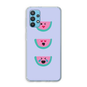 Smiley watermeloen: Samsung Galaxy A32 4G Transparant Hoesje