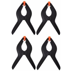 4x Zwarte hobby klemmen 10 cm