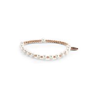 CO88 Collection Elemental 8CB 90314 Rekarmband met Parels en Stalen Beads - One-size - Rosékleurig