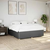 Bedframe zonder matras stof donkergrijs 200x200 cm