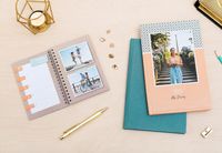 Foto agenda luxe zwarte lederen kaft