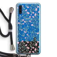 Sierlijke bloemen: Samsung Galaxy A50 Transparant Hoesje met koord