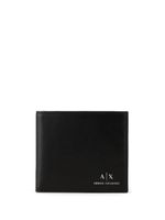 Armani Exchange portefeuille pliant à logo imprimé - Noir