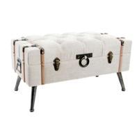 Kruk DKD Home Decor Bruin Zwart Beige Hout Hout MDF 82 x 42 x 43 cm