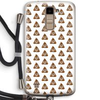 Poop emoji: LG K10 (2016) Transparant Hoesje met koord
