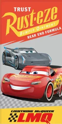 Cars strandlaken Trust 70 x 140 cm Rood