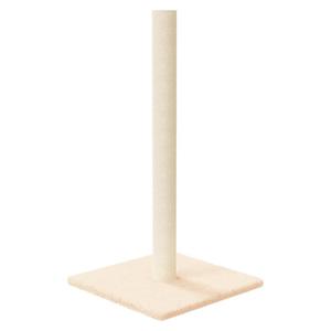 The Living Store Klassieke Krabpaal - Kattenmeubel - 35x35x70 cm - Pluche Sisal