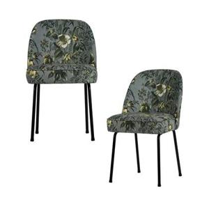 BePureHome Vogue Eetkamerstoelen - Fluweel - Poppy Grijs - Set van 2