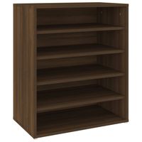 vidaXL Schoenenkast 60x35x70 cm bewerkt hout bruin eikenkleur