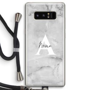 Ivory Marble: Samsung Galaxy Note 8 Transparant Hoesje met koord