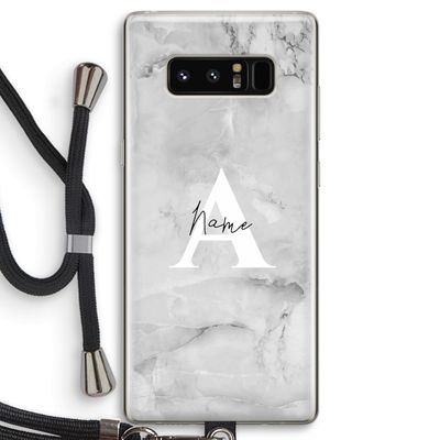 Ivory Marble: Samsung Galaxy Note 8 Transparant Hoesje met koord