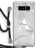 Ivory Marble: Samsung Galaxy Note 8 Transparant Hoesje met koord