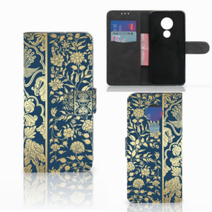 Motorola Moto G7 Power Hoesje Beige Flowers