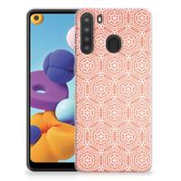 Samsung Galaxy A21 | TPU bumper | Pattern Orange