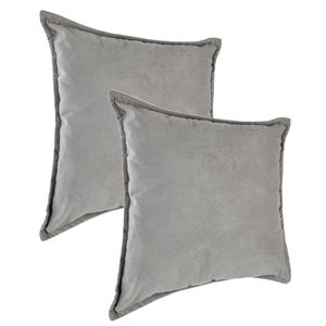 Bank/sierkussens Sophia - 2x stuks - 45 x 45 cm - polyester met rits