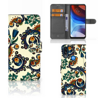 Wallet Case Motorola Moto E7i Power | E7 Power Barok Flower