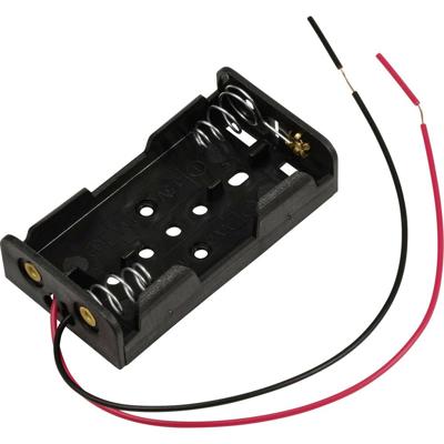 TRU COMPONENTS TC-13220616 Batterijhouder Aantal cellen: 2 AA (penlite) Kabel (l x b x h) 60 x 33 x 14.6 mm
