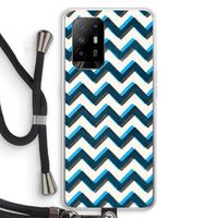 Onderbroken lijn: Oppo A95 5G Transparant Hoesje met koord