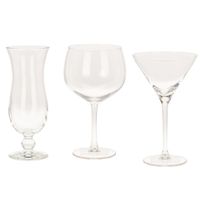 Cocktails maken glazen set - 12x stuks - 3 verschillende soorten - thumbnail