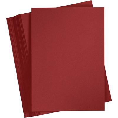 Creativ Company Gekleurd karton, a4, vel 210x297 mm, 180 gr, donkerrood, 100 vel/ 1 doos