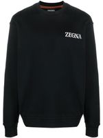 Zegna sweat en coton à logo imprimé - Noir - thumbnail