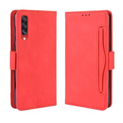 Voor Galaxy A70s portemonnee stijl huid voelen kalf patroon lederen draagtas met aparte kaartsleuf (rood)