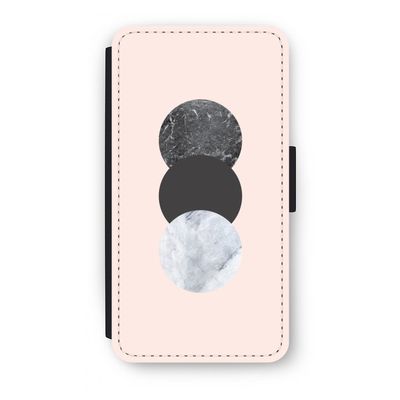 Marmeren cirkels: iPhone X Flip Hoesje