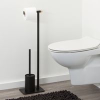 Sealskin Brix Toiletbutler - Toiletrolhouder - Toiletborstel met houder - vrijstaand Zwart - thumbnail