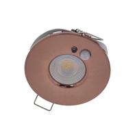 LED PIR inbouwspot IP65 waterdicht met bewegings sensor 6Watt rond KOPER én dimbaar