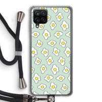 Spiegeleitjes: Samsung Galaxy A12 Transparant Hoesje met koord