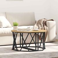 Salontafel artisanaal eikenkleurig 80 x 80 x 42 cm