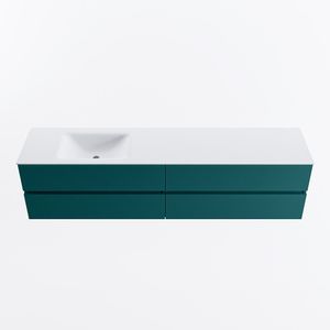 MONDIAZ VICA 200cm badmeubel onderkast Smag 4 lades. Wastafel CLOUD links 1 kraangat, kleur Talc.