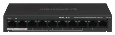Mercusys MS110P netwerk-switch Managed Fast Ethernet (10/100) Power over Ethernet (PoE) Zwart